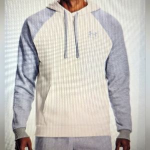 Brand New Under Armour mens gray and white color block sweatshirt xxl